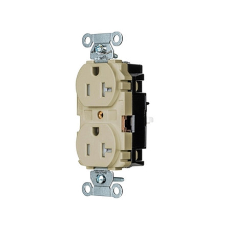 HUBBELL Receptacle, 1 hp, 125V AC, NEMA 5-20R 5362STITR