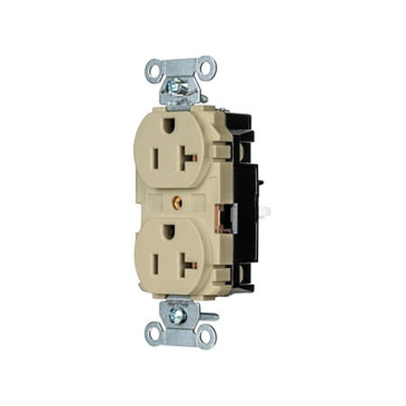 HUBBELL Receptacle, 1 hp, 125V AC, NEMA 5-20R 5352STI