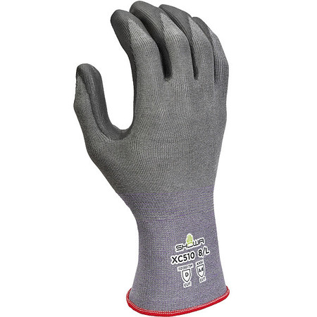 SHOWA Cut Resistant Glove, 18 ga Thick, XL, PR XC510XL-09