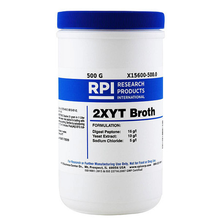 RPI 2XYT Broth, Powder, 500g X15600-500.0