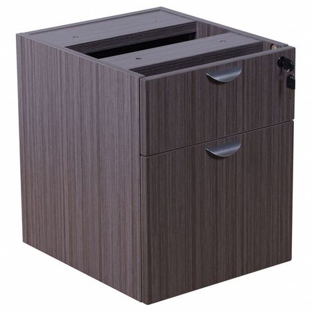 Boss 2 Drawer Pedestal, 2 Hanging, 3/4 Box/File, Driftwo, Driftwood, Legal, Letter N108-DW