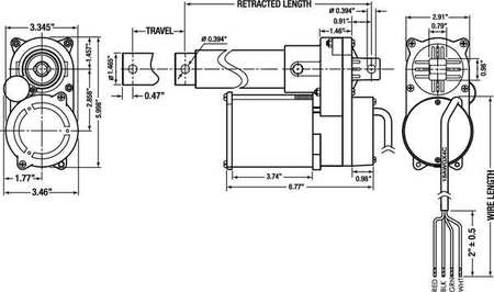 Duff-Norton Linear Actuator, 115VAC, 675 lb., 8 In LS28-1B5TN-08