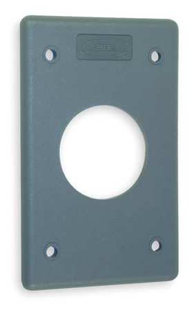 HUBBELL Wall Plates, Number of Gangs: 1 Thermoplastic, Light Texture Finish, Gray HBLP720FS