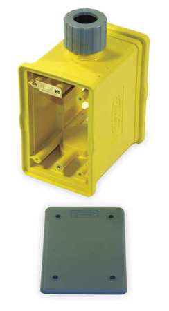 Hubbell Wiring Device-Kellems Electrical Box, 32 cu in, FSCC Box, 1 Gang, Valox, Rectangular HBLPOB1
