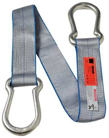 DAYTON Web Sling, Universal Link - Type U, 6 ft L, 4 in W, Polyester, Silver 1DNG5