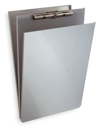 Zoro Select 8-1/2" x 14" Portable Storage Clipboard, Silver 10019