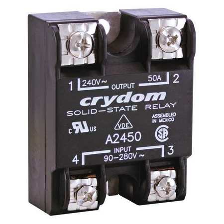 CRYDOM Solid State Relay, 90 to 280VAC, 90A A2490