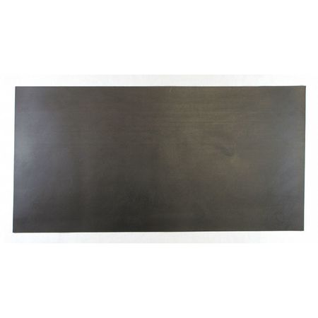 ZORO SELECT 1/4" Comm. Grade Neoprene Rubber Sheet, 12"x24", Black, 40A BULK-RS-N40-229