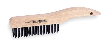 TOUGH GUY Scratch Brush, 10 in L Handle, 5 3/8 in L Brush, Black, Wood, 10 1/4 in L Overall 1VAF9