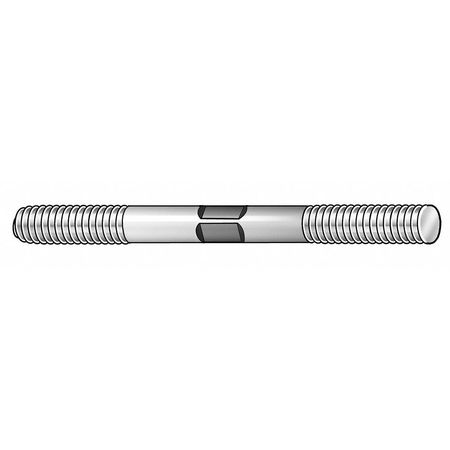 TE-CO Double-End Threaded Rod, 1/2"-13 Thread to 1/2"-13 Thread, 1 ft, Steel, Black Oxide, 2 PK 40717