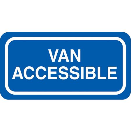 ZING Handicap Parking Sign, 12" W, 6" H, English, Aluminum 2198