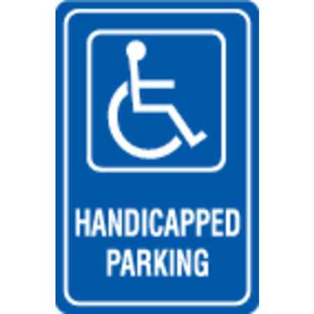 Zing Handicap Parking Sign, 18"H, 12"W, Aluminum 2196