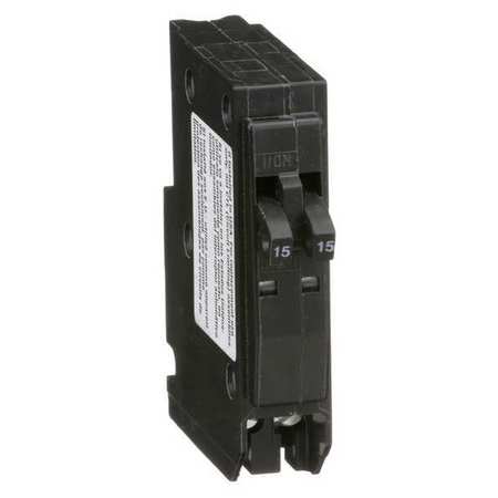 Square D Miniature Circuit Breaker, QO Series 15/15A, 2x1 Pole, 120/240V AC QO1515