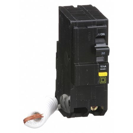 Square D Miniature Circuit Breaker, QO Series 30A, 2 Pole, 120/240V AC, A Curve QO230GFI