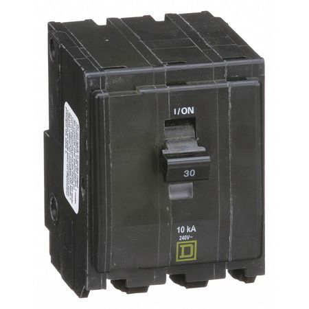 Square D Miniature Circuit Breaker, QO Series 30A, 3 Pole, 120/240V AC QO330