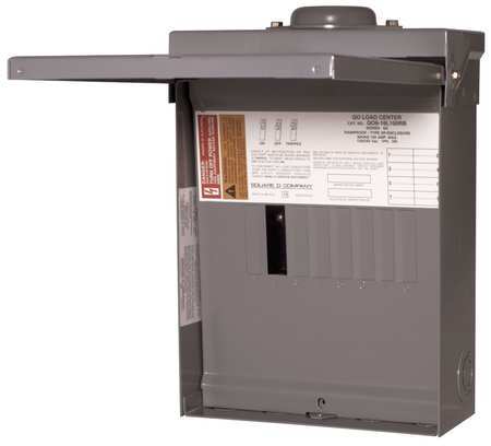 Square D Load Center, QO, 8 Spaces, 100A, 120/240V, Main Lug, 1 Phase QO816L100RB