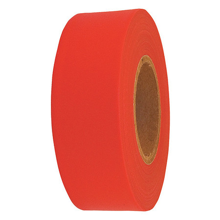 ZORO SELECT Flagging Tape, Red, 300 ft x 1-3/16 In 1EC23