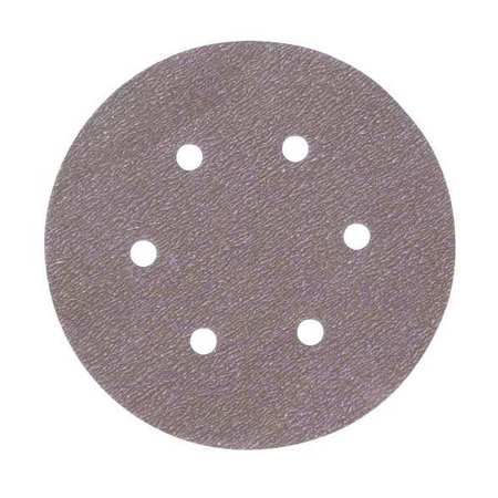 NORTON ABRASIVES Disc, Sanding, 6 Hole, 6" dia, P150 Fine Grit, PK100 66261131597