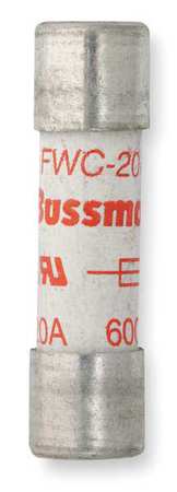 EATON BUSSMANN Semiconductor Fuse, FWC-A10F Series, 20A, Fast-Acting, 600V AC, Cylindrical FWC-20A10F