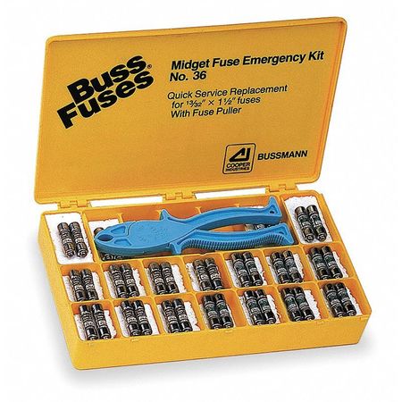 Eaton Bussmann Glass Fuse Kit, ABC, AGC, GJV, GMA, GMC, MDA, MDL, MDV Series, 270 Fuses Included 1/8 A to 30 A NO.270