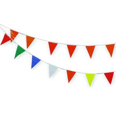 CORTINA SAFETY PRODUCTS Pennants, Vinyl, Multicolor, 60 ft. 03-403-60