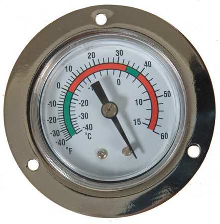 Zoro Select Analog Panel Mt Thermometer, -40 to 60F 1EPE9