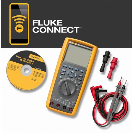 Fluke Digital Multimeter, 1,000 Max. AC Volts, 1,000 Max. DC Volts, 10 Max. AC Amps, 10 Max. DC Amps FLUKE-287/CWG