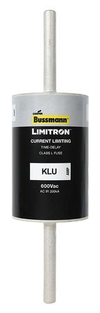 EATON BUSSMANN UL Class Fuse, L Class, KLU Series, Time-Delay, 800A, 600V AC, Non-Indicating KLU-800