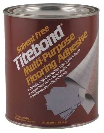 Titebond Floor Adhesive, Solvent Free Multi-Purpose Series, Beige, 1 qt 5115
