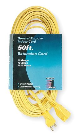 POWER FIRST 50 ft. 16/3 Extension Cord SPT-2 1FD59