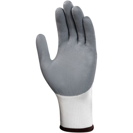 Ansell Foam Nitrile Coated Gloves, Palm Coverage, White/Gray, 2XL, PR 11-800