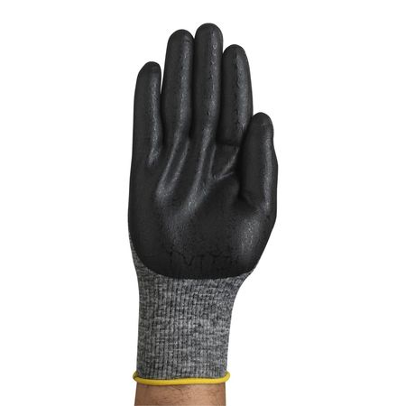 Ansell Foam Nitrile Coated Gloves, Palm Coverage, Black, XS, PR 11-801
