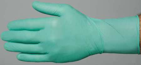 Ansell Disposable Gloves, Neoprene, Powder Free, Green, M, 100 PK 25-201
