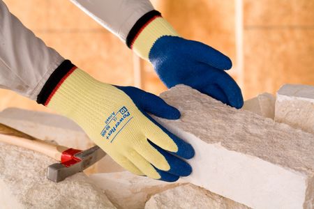Ansell Cut Resistant Coated Gloves, A2 Cut Level, Natural Rubber Latex, S, 1 PR 80-600