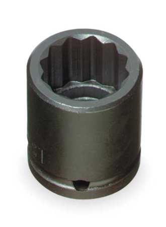 PROTO 1/2 in Drive Impact Socket 1 1/4 in Size, Standard Socket, black oxide J7440