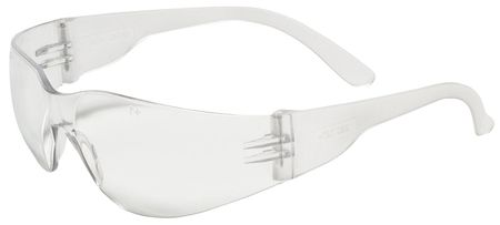 Condor Safety Glasses, Condor V, Scratch-Resistant, Wraparound, Frameless, Clear Temple, Clear Lens 1FYX6