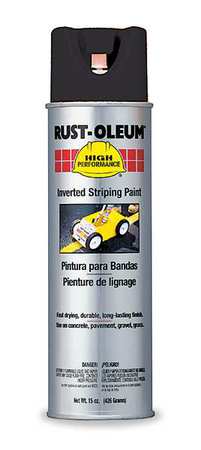 Rust-Oleum Inverted Striping Paint, 20 oz, Black, Solvent -Based 2378838