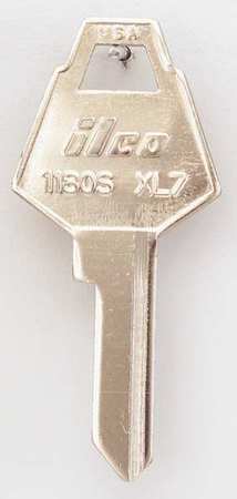 Kaba Ilco Key Blank, Brass, Type XL7, 5 Pin, PK10 1180S-XL7