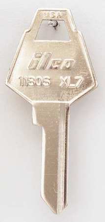 KABA ILCO Key Blank, Brass, Type XL7, 5 Pin, PK10 1180S-XL7