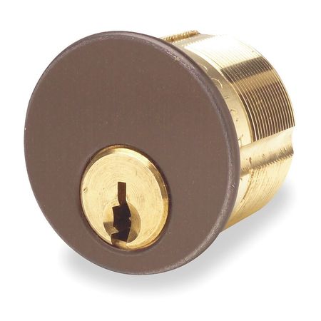 KABA ILCO Lockset Cylinder, Brass/Brown, Keyway Type Schlage(R) C, 5 Pins 7165SC2-46-KA2