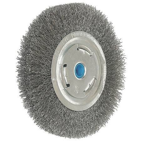 Westward Crimped Wire Wheel, 6" Dia, 0.0140 Wire 1GBK7