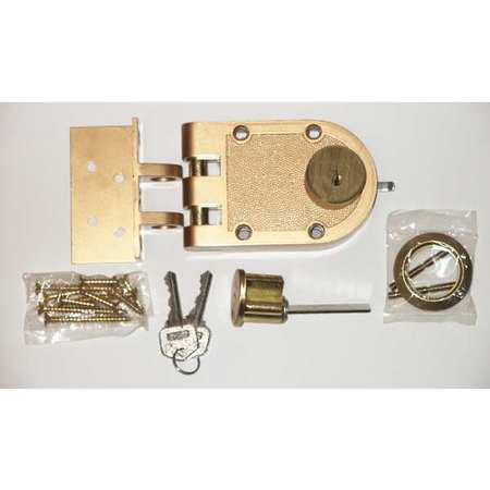 Kaba Ilco Auxiliary Lock, Jimmyproof Deadlock, Bronz, Cylinder: Double 535-53-51