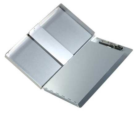 Zoro Select 5-2/3" x 9-1/2" Storage Clipboard 3/8", Silver 10507