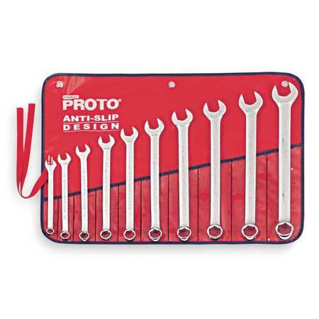 Proto Combination Wrench Set, SAE, 10 pcs. J1200GHASD