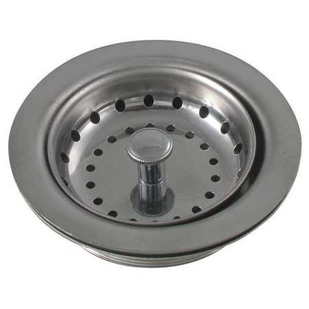 Zoro Select Sink Strainer, Pipe Dia 3 1/2 To 4 In, SS 1HEG4