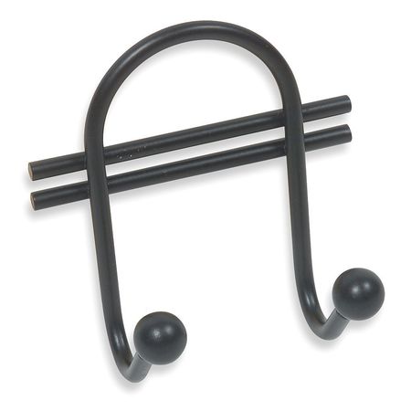 Zoro Select Coat and Garment Rack, 2 Ends, Black 1HEY8