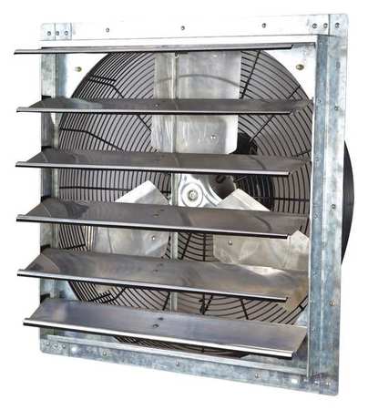 Dayton Shutter Mount Exhaust Fan, 24", Variable Speed, 4244 cfm 1HLB3