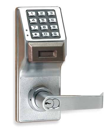 LOCDOWN Electronic Lock, Brushed Chrome, 12 Button PDL3000IC US26D