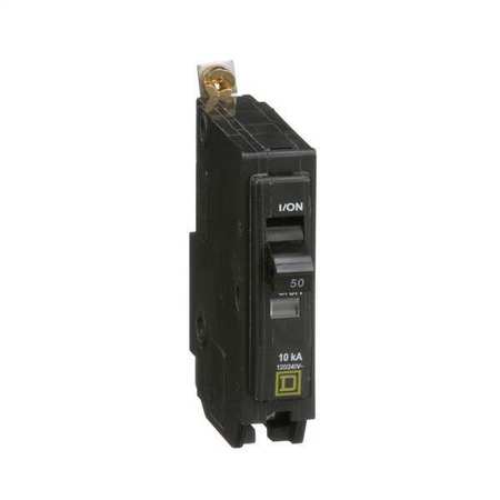 SQUARE D Miniature Circuit Breaker, QOB Series 50A, 1 Pole, 120/240V AC QOB150