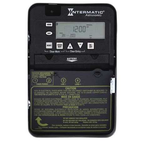 Intermatic Electronic Timer, Astro 7 Days, SPST ET8015C